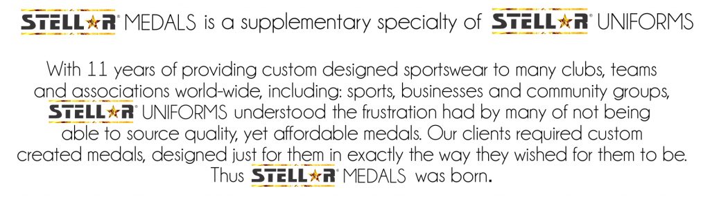 Stellar Medals. Custom Medals designed to your artwork specifications.