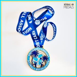Custom-designed sports medals in various styles and sizes